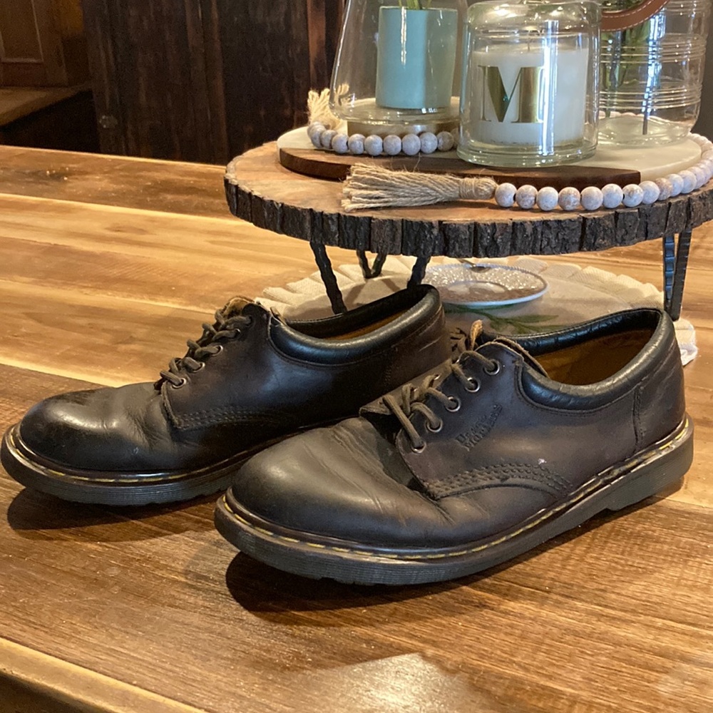 Dr. Martens Black Leather Men's Shoes